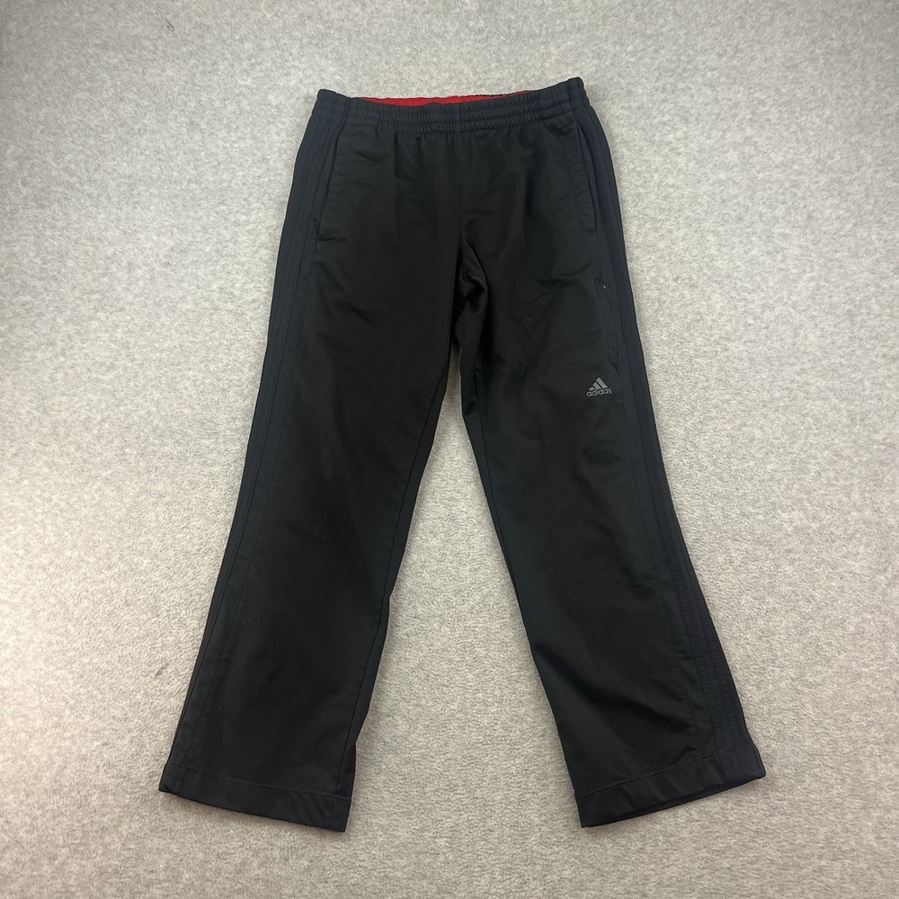 Vintage Adidas Training Track Pants Men's M Black White Stripe Loose Y2K 2000s‎